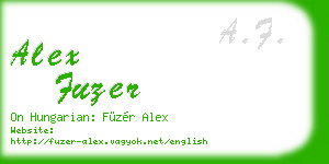 alex fuzer business card